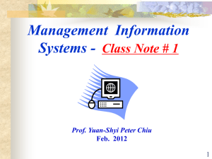 1.1 Why Information Systems
