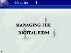 Chp 1 Managing the Digital Firm
