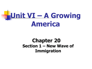 Section 1 - New Wave of Immigrants - Waverly