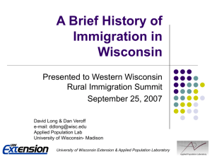 History of Immigration in Wisconsin