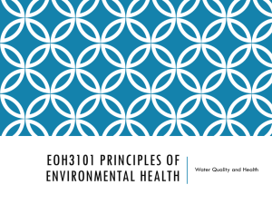 EOH 3101 PRINCIPLES OF ENVIRONMENTAL HEALTH
