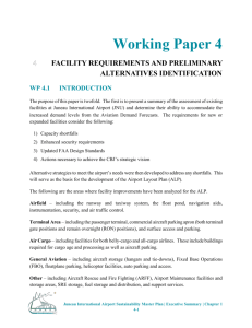 Working Paper 4 Facility Requirements and Preliminary Alternatives