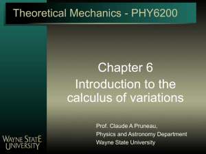 Theoretical Mechanics - PHY6200 - RHIG