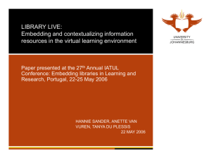 The library as VLE support