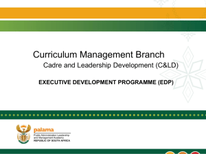 Executive Development Programme (EDP)