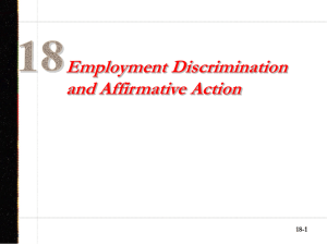 Employment Discrimination and Affirmative Action