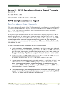 NPMS Compliance Review Report Template (update 2)