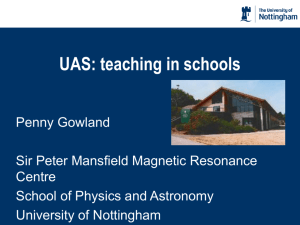 Penny Gowland – Physics department- University of
