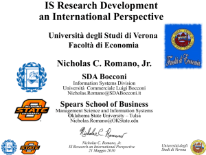 Nicholas C. Romano, Jr. IS Research an International Perspective