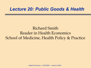 Public Goods and Health