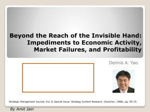 Beyond the Reach of the Invisible Hand: Impediments to Economic