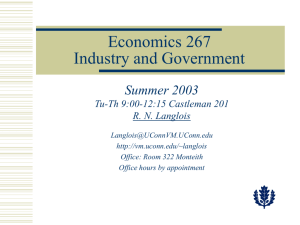 Economics 232 Industry and Government