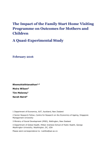 Family Start Quasi-Experimental Impact Study