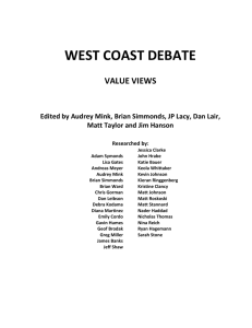 WCD Value Views - Pattonville Speech & Debate