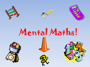 Mental Maths Revision - Roscoe Primary School