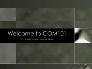 Welcome to COM102