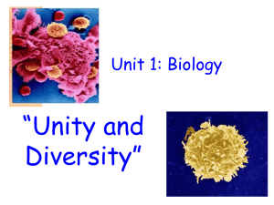 Unit 1: Biology - science physics