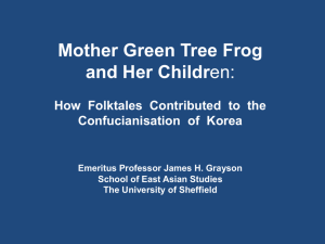 How Folktales Contributed to the Confucianisation of Korea: Mother