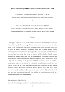 Fiscal vulnerability and financial repression in France since 1950