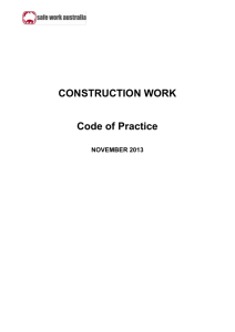 Construction work Code of Practice