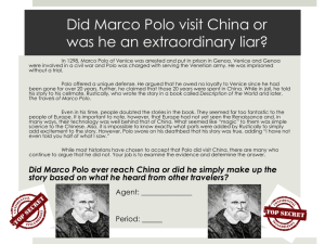 Did Marco Polo visit China or was he an