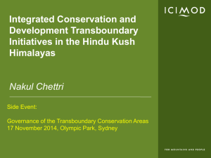 Integrated conservation and development transboundary initiatives