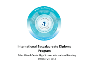 International Baccalaureate Diploma Program PowerPoint