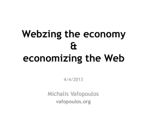 Webzing the economy & economizing the Web