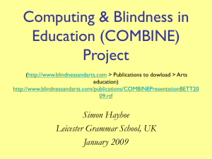 Computing and Blindness in Education