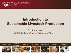Introduction to Sustainable Livestock Production