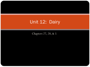 Unit 10: Dairy