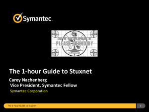 The 1-hour Guide to Stuxnet - Electrical Engineering and Computer