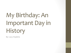 My Birthday: An Important Day in History