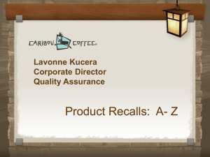 Product Recalls: A- Z