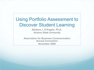 Using Portfolio Assessment to Discover Student Learning