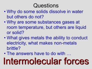 Intermolecular Forces - Ionic, Dipole, London