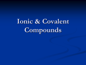 Ionic & Covalent Compounds