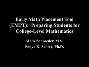 An overview of the EMPT program - University of Wisconsin System