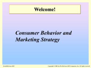 Consumer Behavior/Building Mktg Strategy
