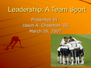 Leadership: A Team Sport