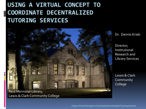 Using a Virtual Concept to Coordinate Decentralized Tutoring Services