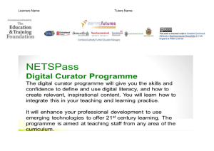Digital Curator Programme ILP