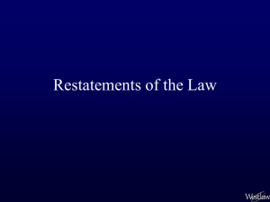 Restatements of the Law