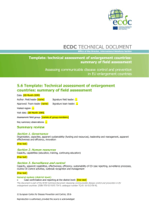 Technical assessment of enlargement countries