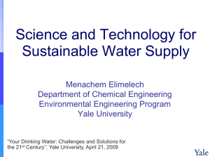 elimelech - Yale School of Engineering & Applied Science