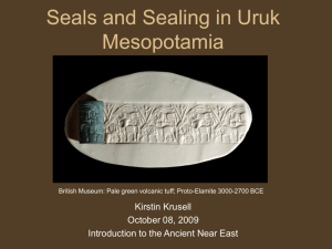 Seals and Sealing in Uruk Mesopotamia