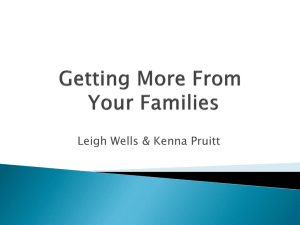 Getting More From Your Families