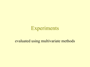 Analysis of experiments using multivariate methods