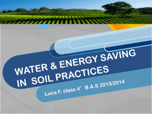Water & Energy Saving in soil practices