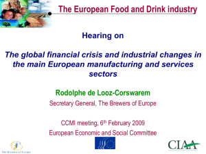 CIAA The voice of the European food and drink industry in Brussels